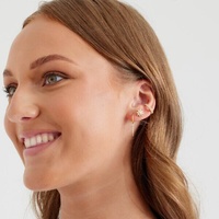 Gold Titanium Premium Zirconia Pointed Bar Jewellery Charm