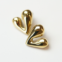 Gold Surgical Steel Heart Bubble Set