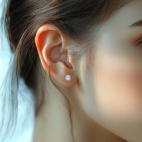 Gold Steel - Premium Zirconia - 3mm Internal Thread Labret Attachment
