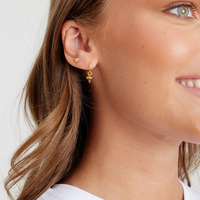 Gold Steel - Premium Zirconia - Trinity - 4mm Threadless Attachment