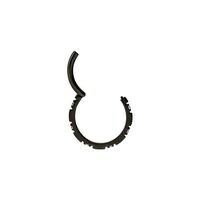 Black Steel Hinged Ring - Premium Zirconia Intervals