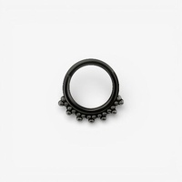 Black Steel Septum Ring - Halo