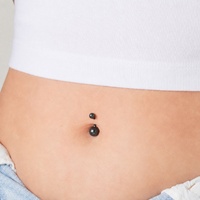 Black Titanium Belly Ring