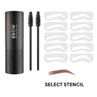 Brow Stamp & Stencil Kit - Soft Brown