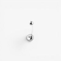 Bioplast Steel Double Jewelled Belly Ring