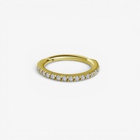 18K Gold Hinged Ring - Lab Created Diamonds