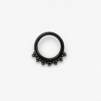 Grey/Black Steel Septum Ring - Halo
