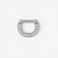 Surgical Steel Septum Ring - Cubic Zirconia