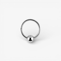 Chrome Hinged Ring with Ball