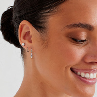 Nickel Free Cobalt Chrome Jewellery Charm - Marquise Premium Zirconia 