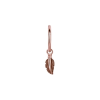 Rose Gold Steel Feather Charm