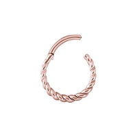Rose Gold Steel Hinged Rope Ring
