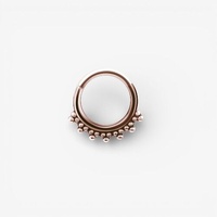 Rose Gold Steel Septum Ring - Halo