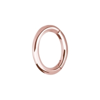 Rose Gold Steel Hinged Oval Rook Clicker Round Profile 16 Gauge 5mmx7mm