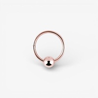 Rose Gold Chrome Hinged Ring with Ball