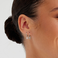 Titanium Flower Cluster Charm - Premium Zirconia