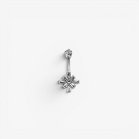Surgical Steel Belly Ring - Cubic Zirconia Star Burst
