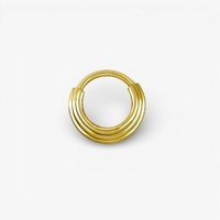 Gold Steel Multi Layered Septum Ring 16 Gauge - 8mm