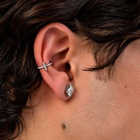 Surgical Steel Conch Ring - Cross 16 Gauge - 11mm