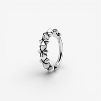 Surgical Steel Conch Ring - Pyramids and Spikes