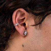 Surgical Steel Conch Ring - Pear and Marquise Cubic Zirconia 16 Gauge - 12mm