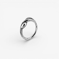 Surgical Steel Hinged Ring - Snake