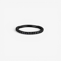Black Steel Conch Ring - Premium Zirconia