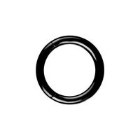 Black Steel Hinged Ring