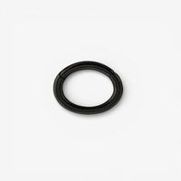 Black Steel Oval Rook Ring