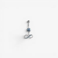 Surgical Steel Belly Ring - Jewelled Infinity Jewellery Charm