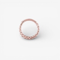 Rose Gold Steel Hinged Rope Ring