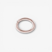 Rose Gold Steel Oval Rook Ring
