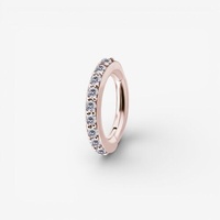 Rose Gold Nickel Free Cobalt Chrome Belly Ring - Premium Zirconia
