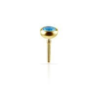 Gold Titanium Attachment for Internal Thread Labret - Premium Zirconia