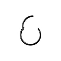 Black Steel Hinged Ring