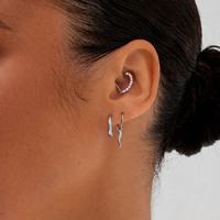 Surgical Steel Heart Daith Ring - Premium Zirconia