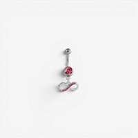 Surgical Steel Belly Ring - Jewelled Infinity Jewellery Charm