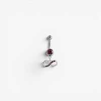Surgical Steel Belly Ring - Jewelled Infinity Jewellery Charm