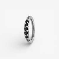 Surgical Steel Hinged Ring - Premium Zirconia