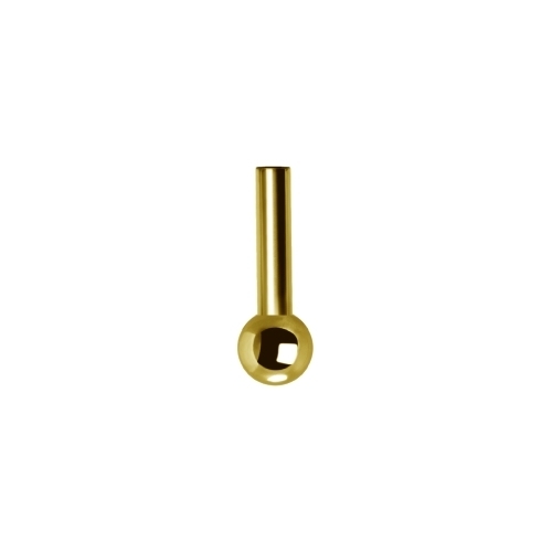 Gold Titanium Threadless Barbell One Side Fixed 18 Gauge