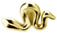 Large View 18K Gold - Snake - 5mm Threadless Attachment