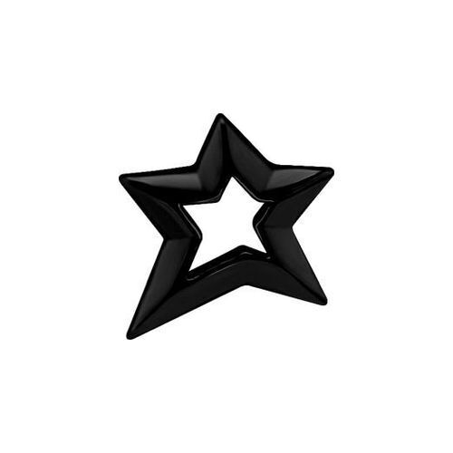 Black Steel Star Charm - Left Ear