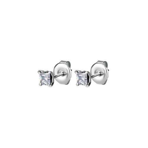 Surgical Steel Ear Studs - Square Cubic Zirconia