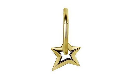 Gold Steel Star Jewellery Charm