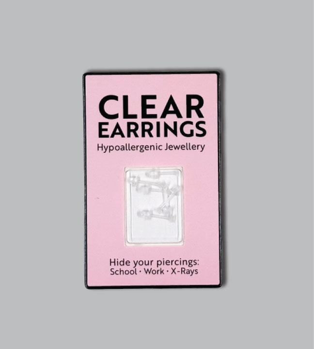 clear earrings