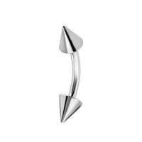 Surgical Steel Eyebrow Bar with Spikes