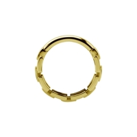 Gold Steel Conch Ring - Chain