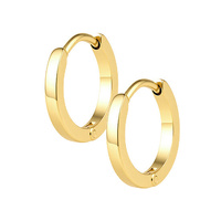 Gold Steel Hoop Earrings 20 Gauge - 10mm