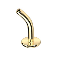 Gold Titanium Threadless Floating Belly Post