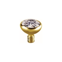 Gold Titanium Attachment for (Type S) Internal Thread Labret - Premium Zirconia